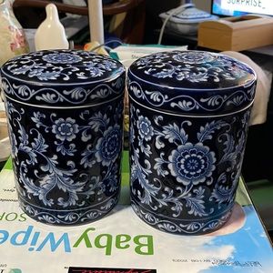 Pier 1 Imports Mandarin Double  Canister Set